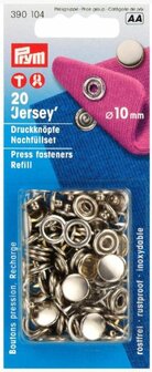 10 mm jersey navulling zilver