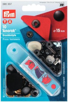 15 mm anorak zwart 